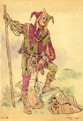 Costume per un giullare per Sogno di una notte di mezza estate c.1881-93